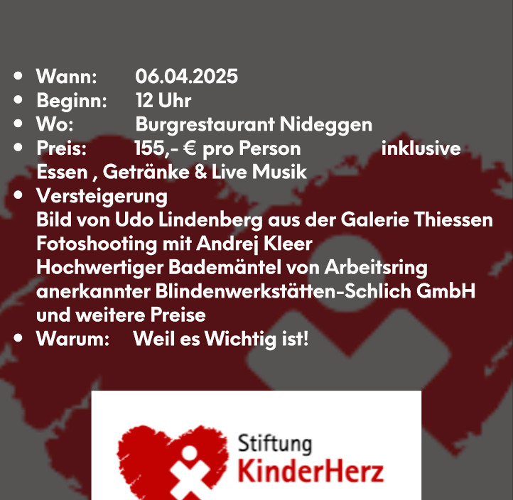 Charity für die Stiftung Kinderherz